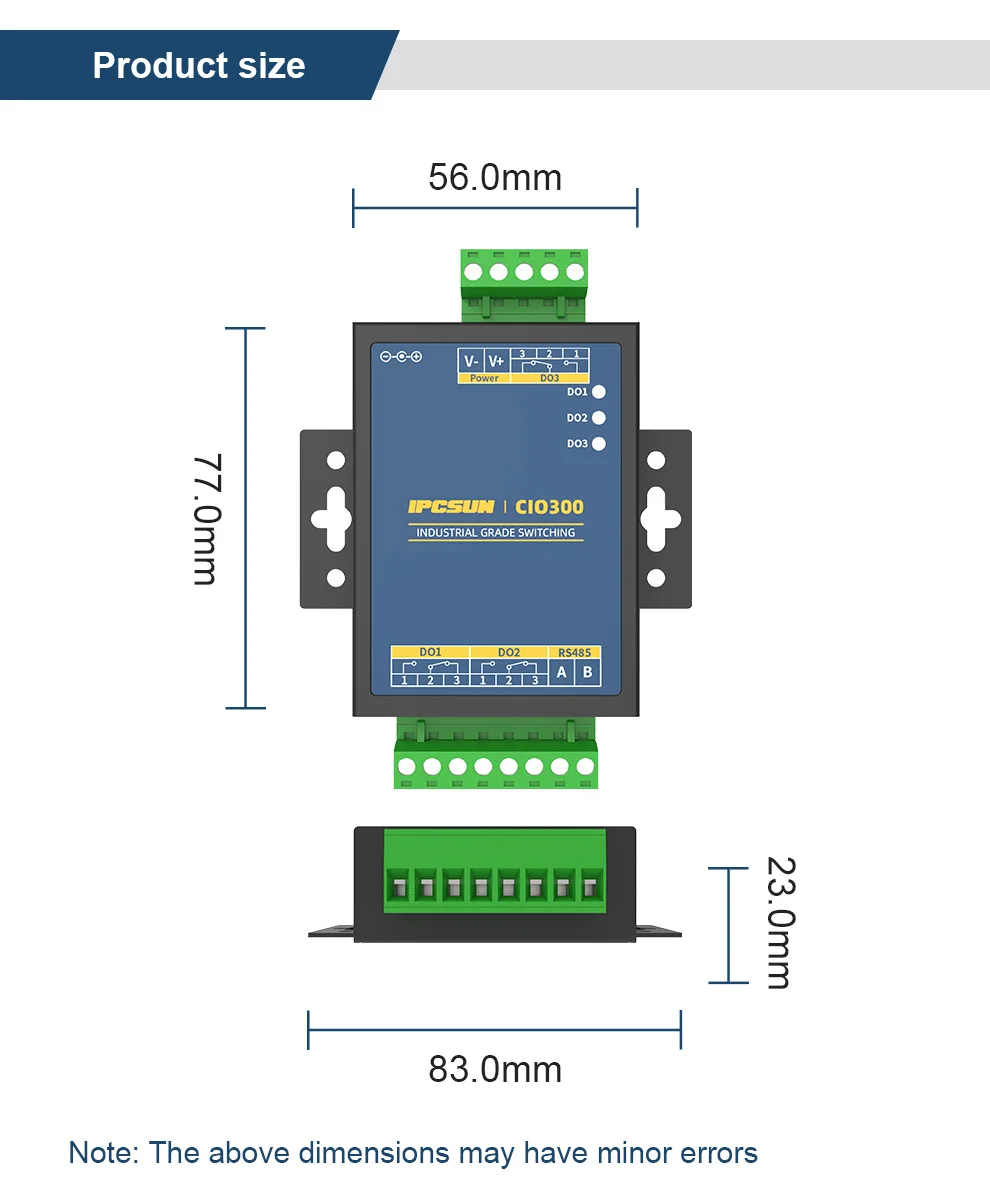 1-way Rs485 Modbus Tcp Ethernet Remote Io Module 3do Remote Io ...