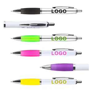 Wholesale Custom Logo Anti-Slip Business Pen with Logo Press Start Writing Ballpoint Pens for Personalized Advertising Gifts