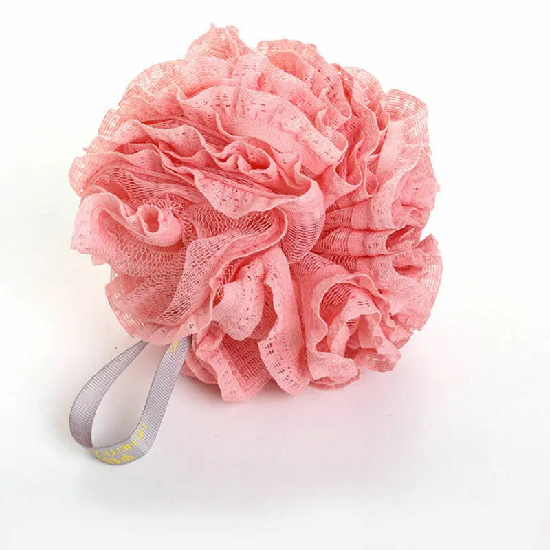 Exfoliating Large Body Scrubber Sponge for Body Flower Brush Puff Bathing Loofah Mesh Shower
