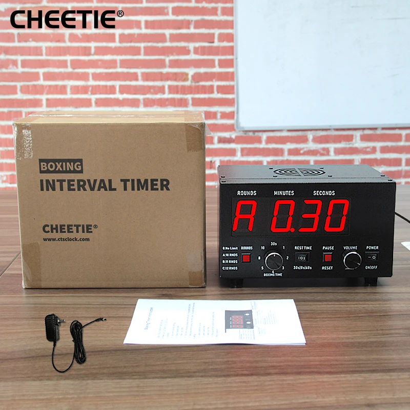 CHEETIE CP40 Personal Workout Boxing Timer Clock MMA Equipment Digital Boxing Interval Timer