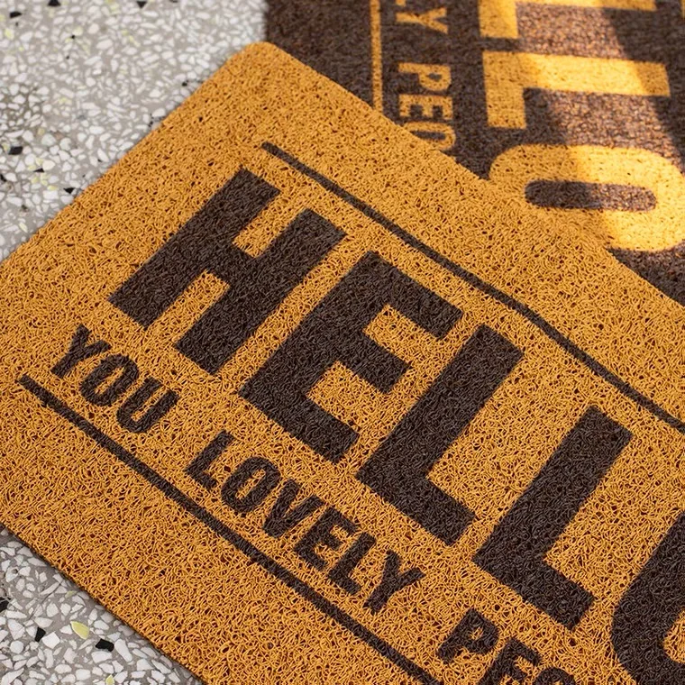 Customizable PVC Door Mat with Printed Logo Anti-Slip Outdoor Usage Welcome Entrance Floor Mat