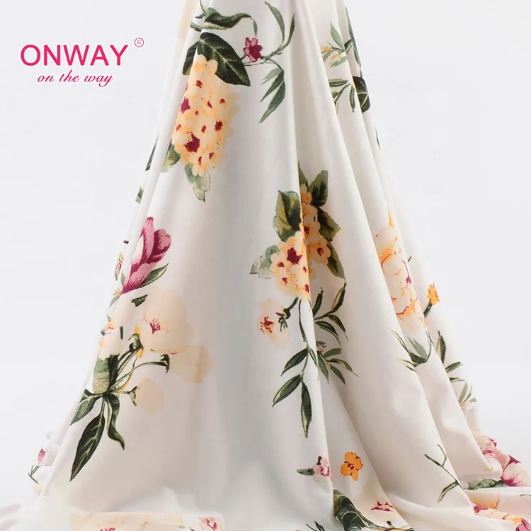 Отличная цена элегантная слиппи оптовая продажа трикотажная однотонная цветочная ткань с принтом