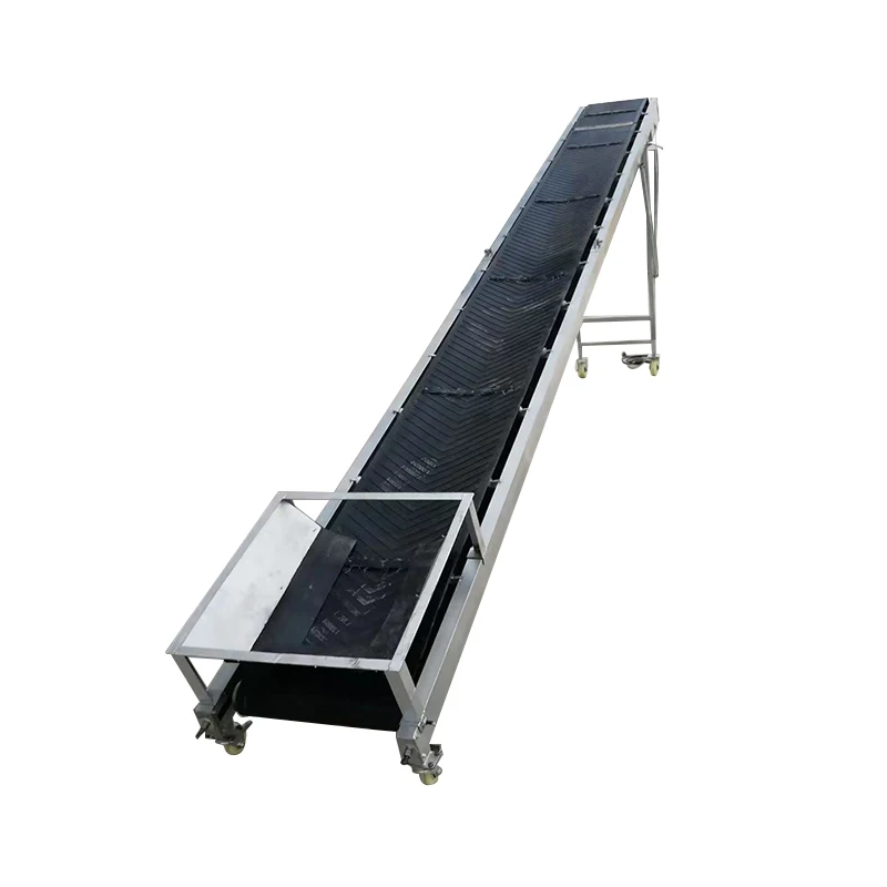 Foldable Small Conveyor Belt with Anti slip for Boxes Bags Grains Loading Conveyor Belt Machine