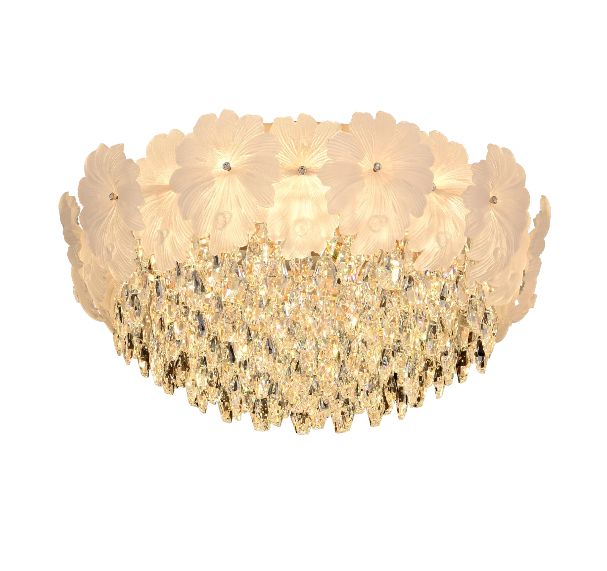 Zhongshan Factory Octagonal Light Fixture of Ceiling Light in Chinese K9 Crystal for Chandelier Home Decor