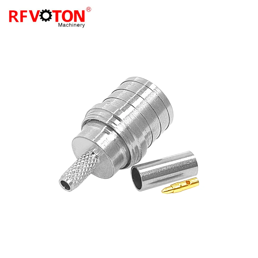 Factory Price QMA Male Plug Macho Crimp Rg316 Rg174 Lmr100  Cable Rf Coaxial Connector Copper Coax (rf) QMA in Stock
