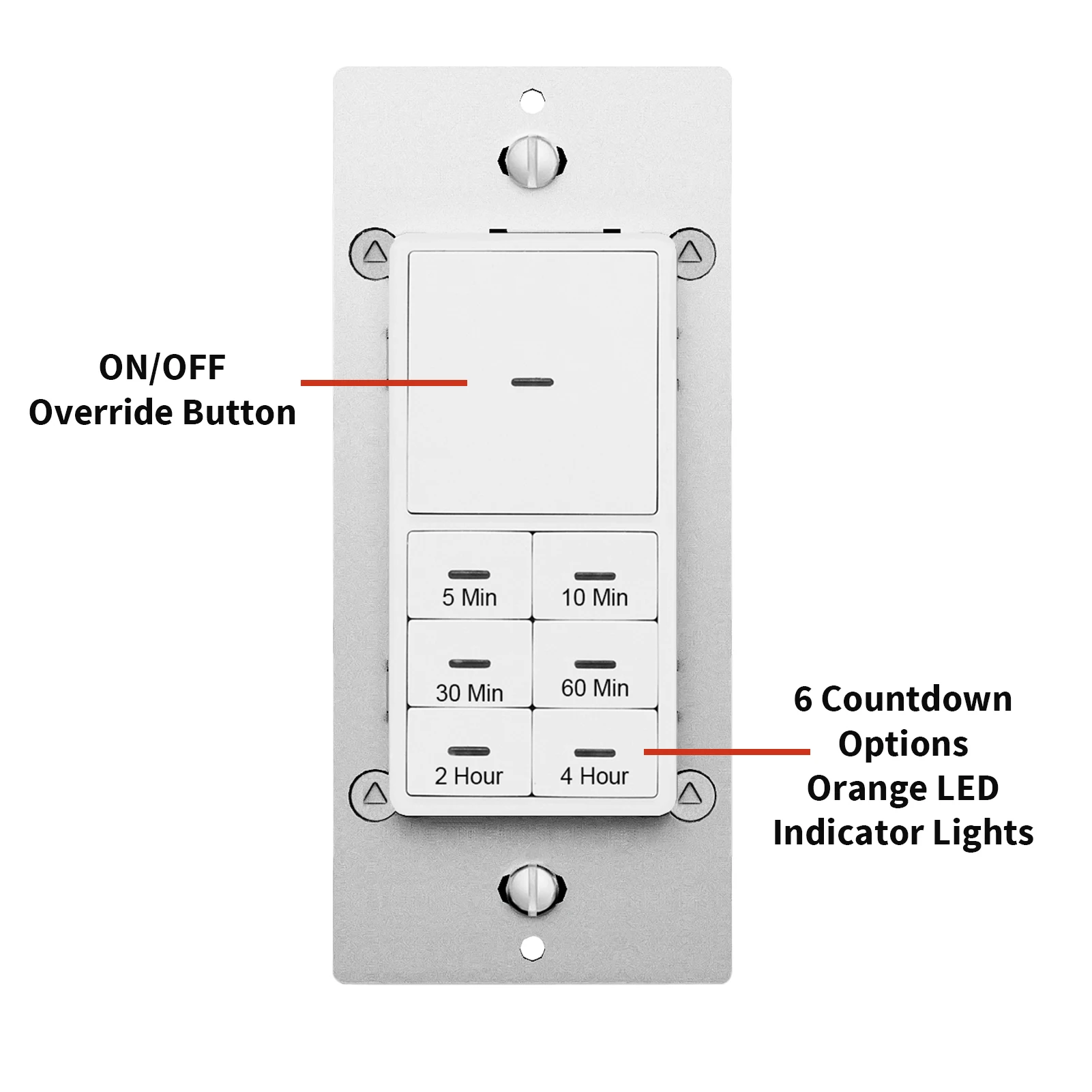 15 Amp in-Wall Timer Light Control Switch for Smart Homes