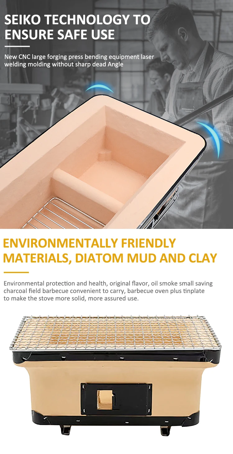 Wholesale Mini Japanese Style Yakitori Grill Ceramic Tabletop Grill