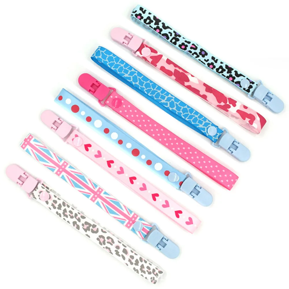 Dummy Clips Baby Pacifier Clips Holder Straps for Girls Plastic Teething Clips 