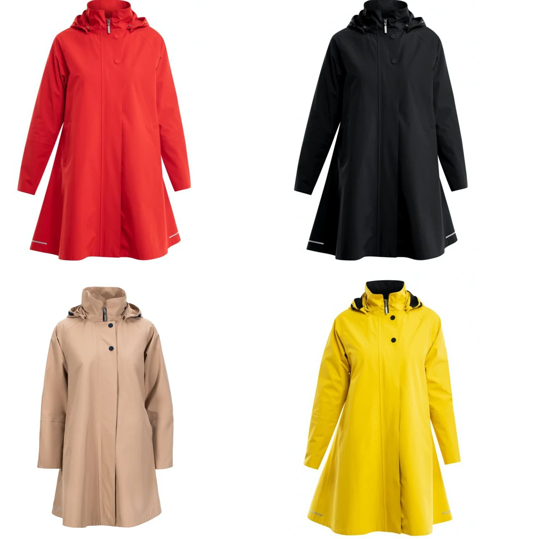 Bottom Coat New Fashion Waterproof Fabric Trench Coat Zipper With Bottom Flaps,Rain ...