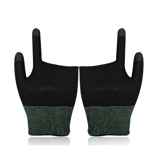 2023 Two-finger Gaming Finger Sleeves Mobile Game Gloves Sweat-proof Touch Screen Finger aperçu 7