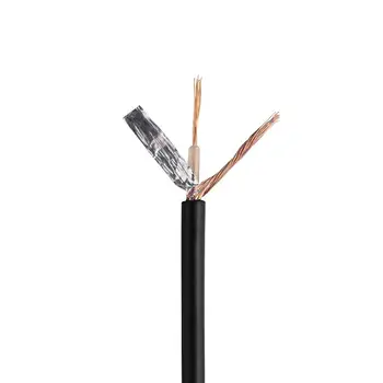 Factory wholesale surveillance video 75 ohm bnc HD 1 core wire 7/0.16 braided 64 braids OD 2.8 mm RG174 coaxial cable