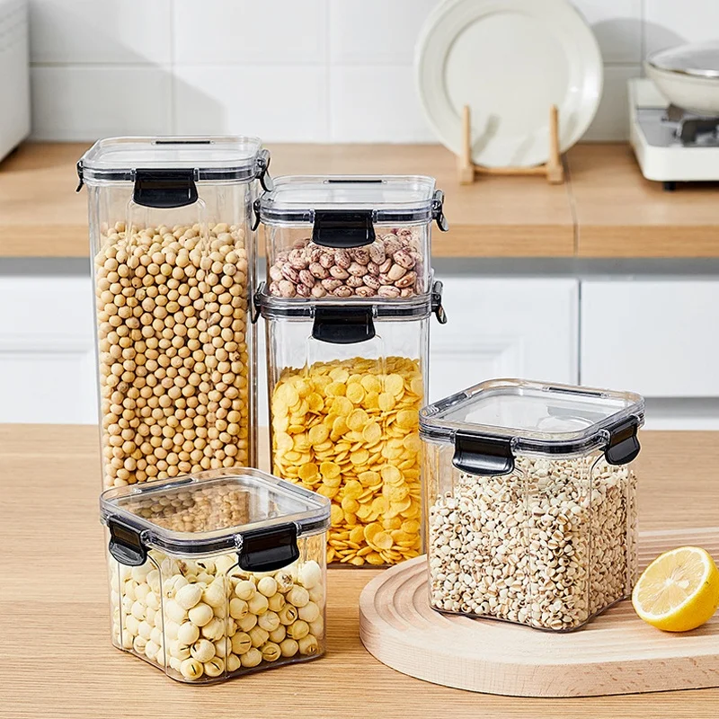 Clear Airtight Food Storage Container Set With Safety Lock - Buy ...