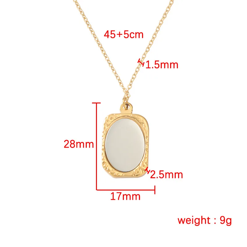Mirror Pendant Necklace