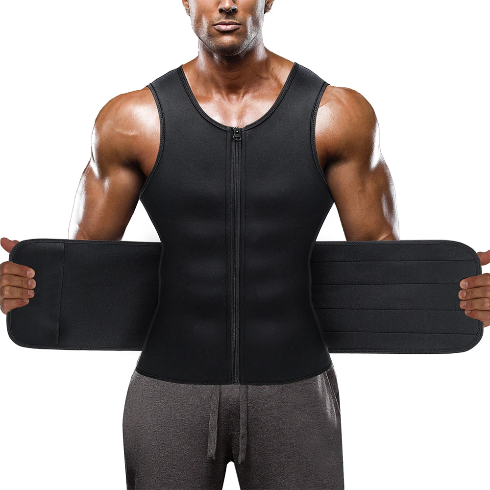 T-shirt De Sauna Pour Homme – Body Shaper Minceur, Gilet Sudation, Compression, Brûle-graisses Pour Fitness Et Jogging
