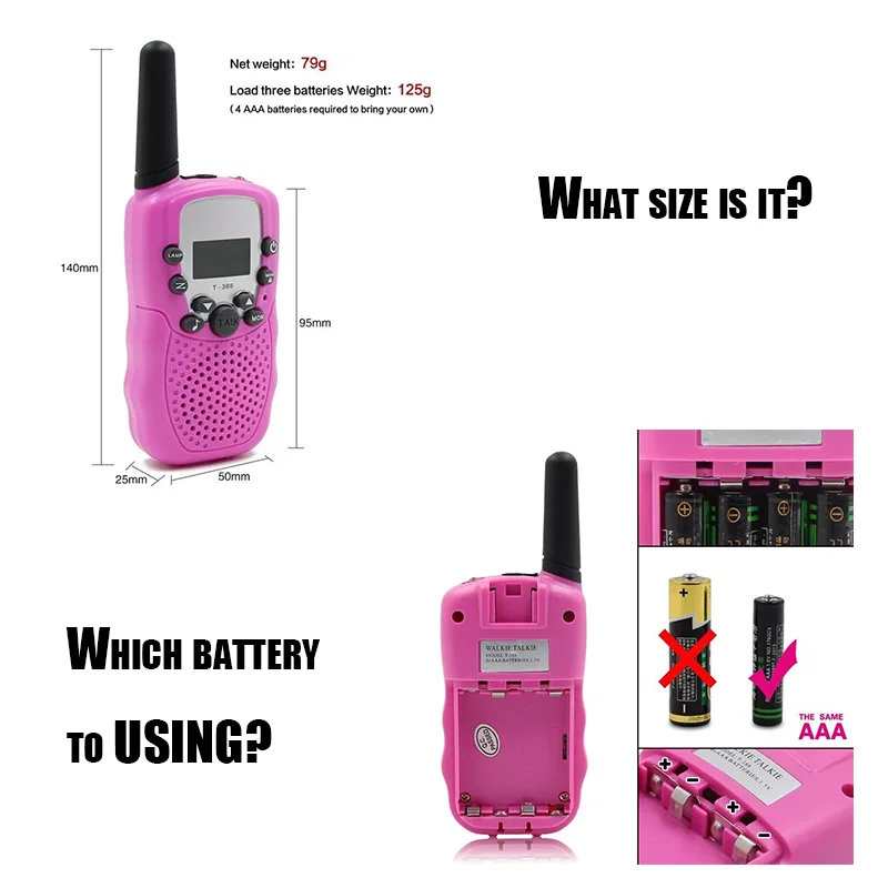 TH-electronic 2024 Wholesale Low Price 3-5km Kids Walkie Talkie High Quality Walkie-talkie for