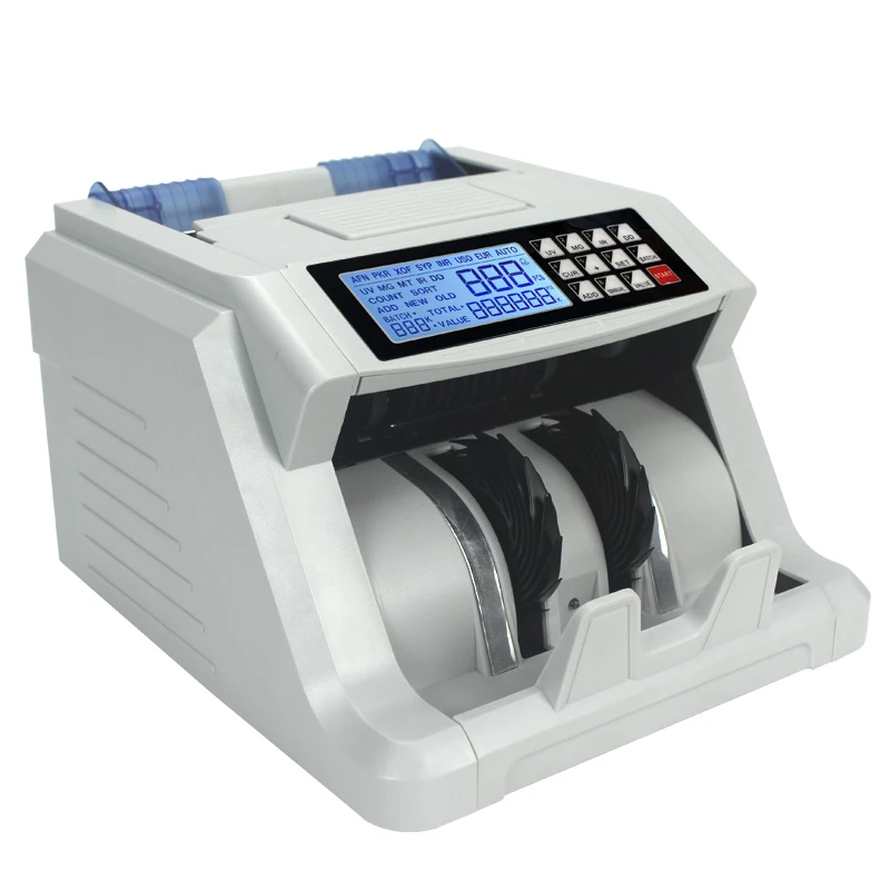 Big Screen Calculate Money Counter Money Detector With Calculator Money Counting Machine UV/MG/IR for USD EURO GBP  SAR