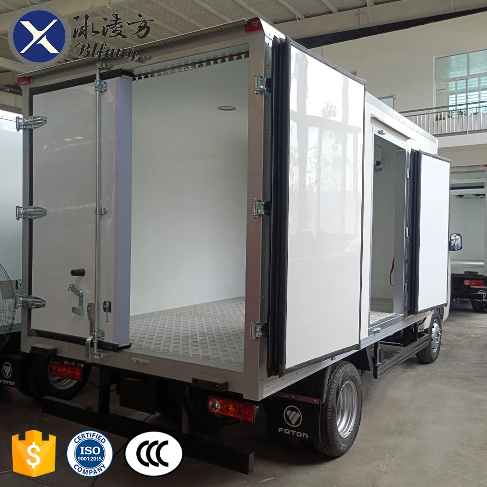 Foton 4x2 1T Mini Gasoline Refrigerator Truck Customization Transport Vegetable Meat Egg Freezer Refrigerated Truck for Sale