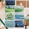 Tarjetas de felicitación de la serie de pinturas famosas. Enviar sobre.