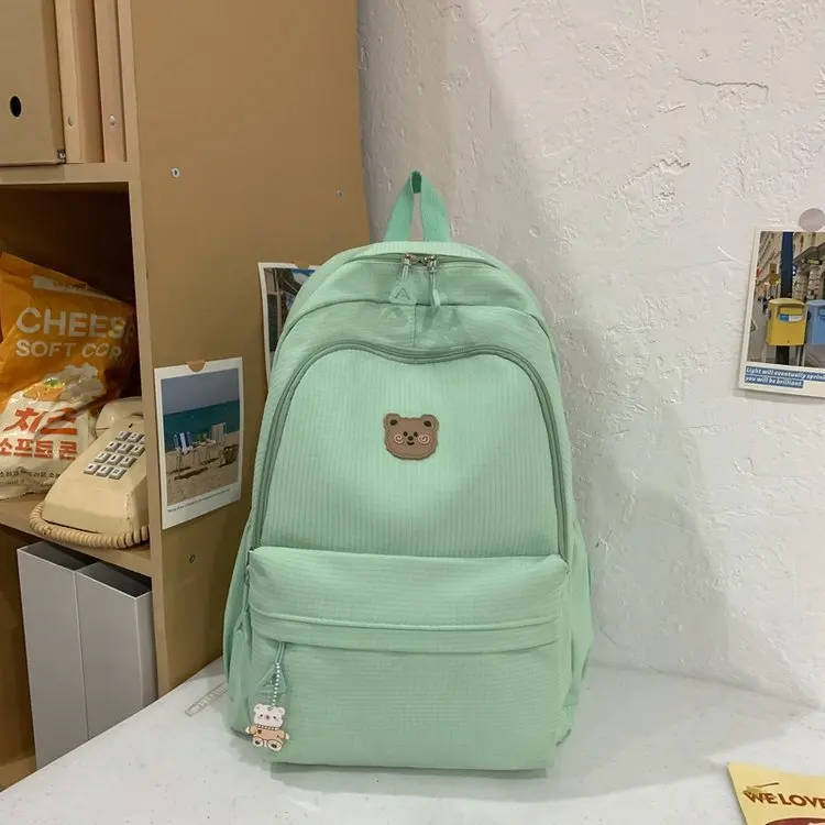 Modischer Cartoon Bär Schulrucksack Für Mädchen Mit Reißverschluss_voghion.com