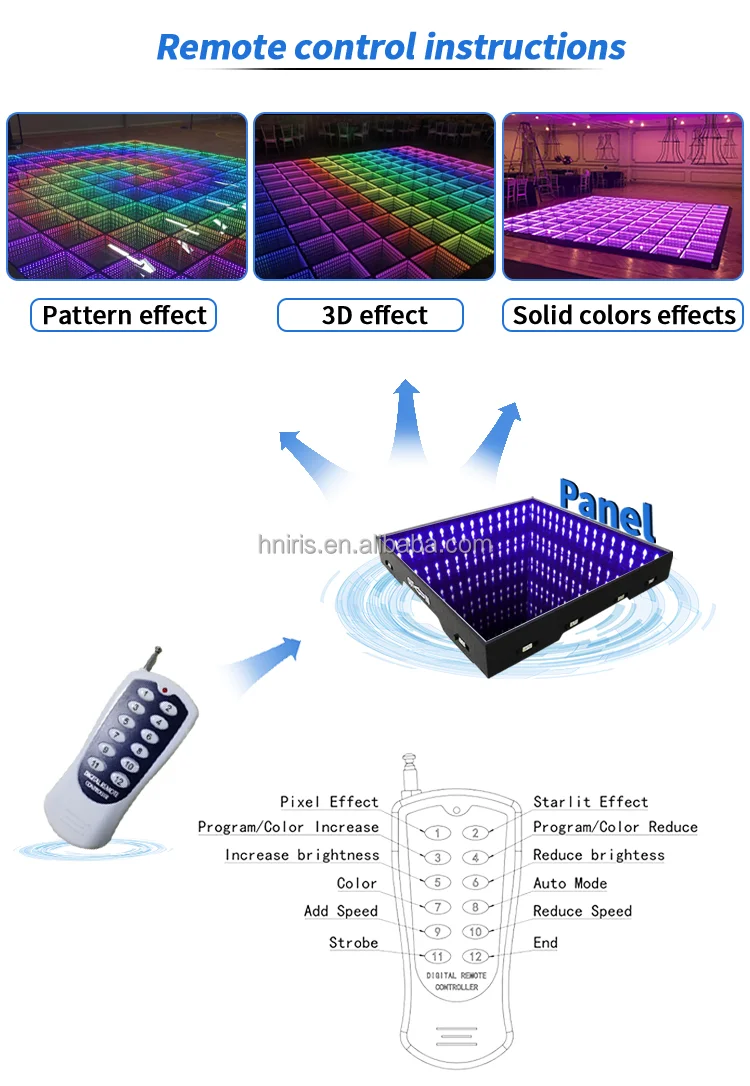 IRIS Magnetic Led Dance Floor Wedding Portable 3D Interactive Led ...
