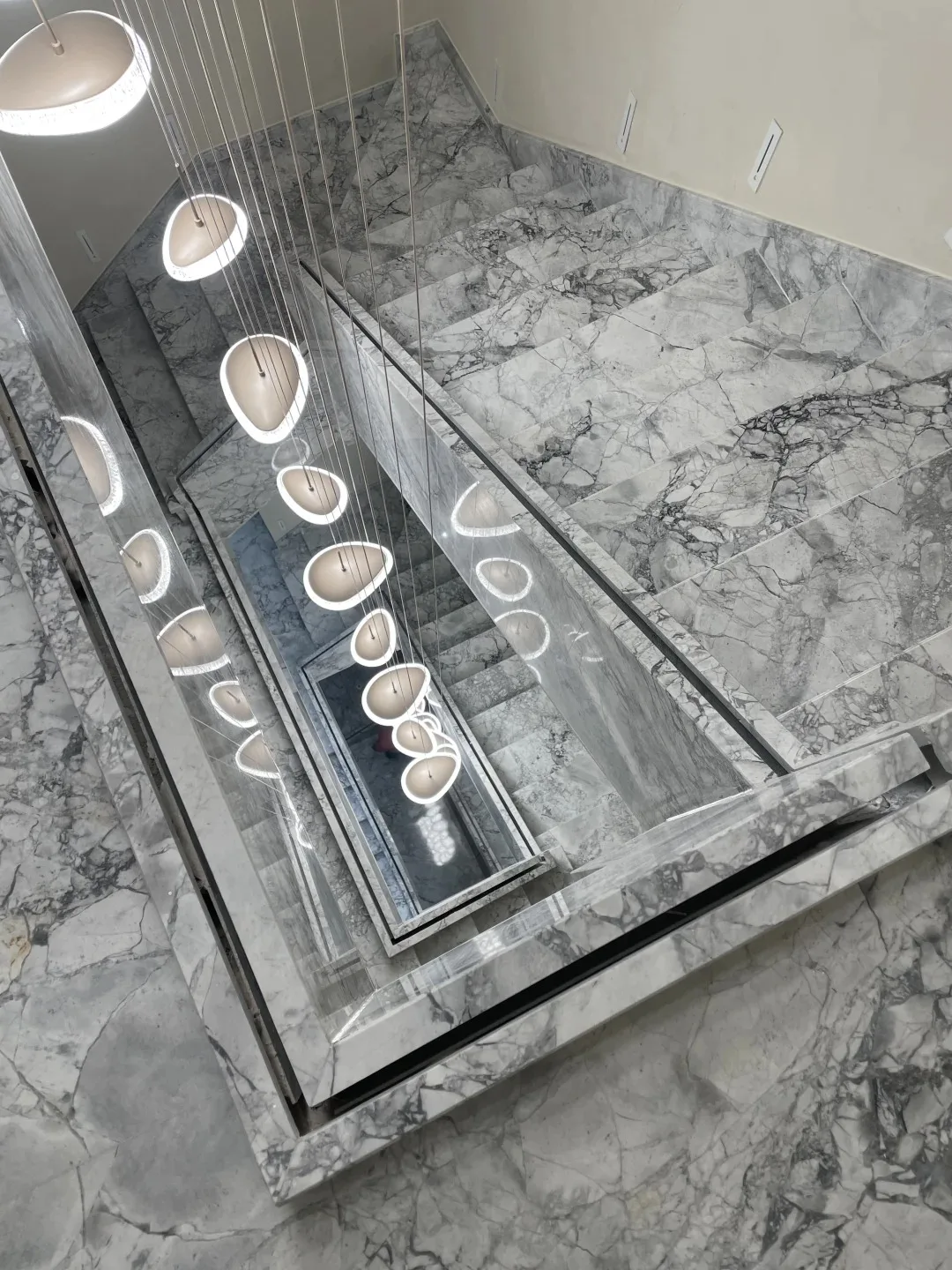 product modern design natural grey marble stone tiles polished big slab for floor bathroom vanities marble stair stone kitchen island-4