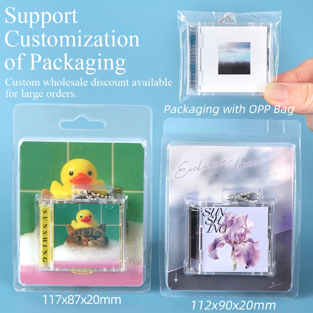 Mini CD Album Box Keychain - NFC Music Card Case, Custom Plastic