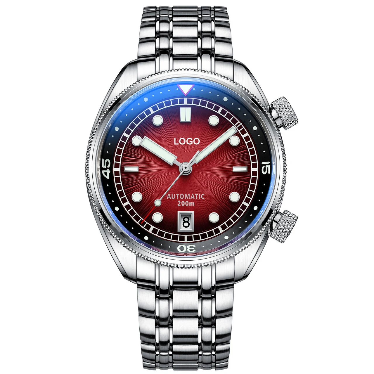 40MM Custom Design Watch, 200M Waterproof Automatic Compressor Dive ...