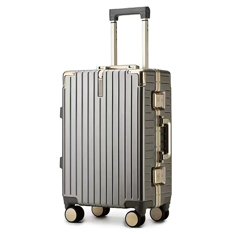 Fashion Luggage Bag 20 22 24 26 inch ABS PC Aluminum Frame Luggage Hard Shell Cabin Trolley Bags Travel Suitcase