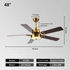 Gold+Walnut Wood Color+48