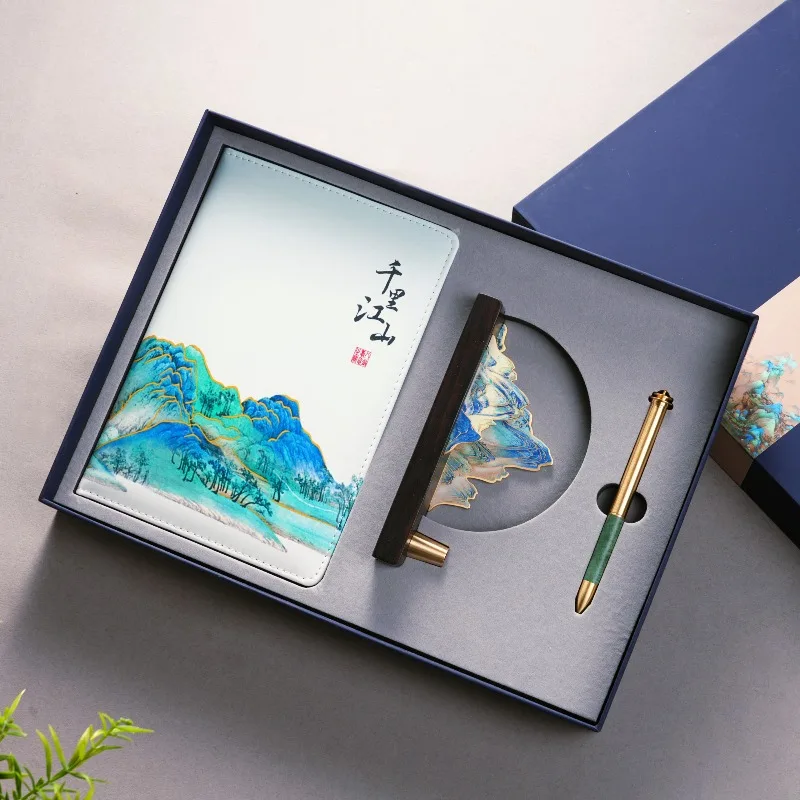 Promotional Business Gifts Set Office Desktop Penholder Decoration Company Meeting Event Literature Creation Souvenir Gift