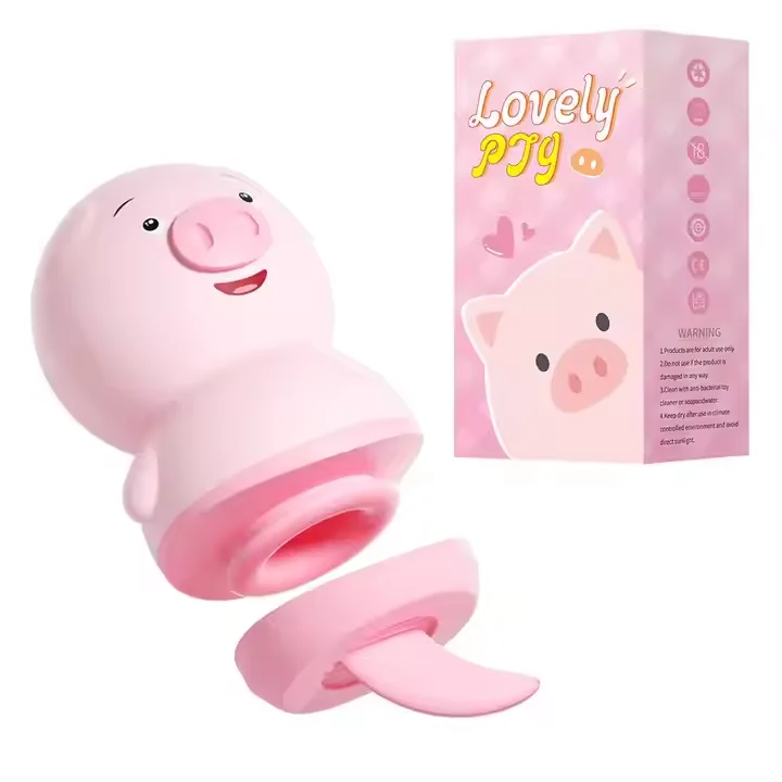 New Female Pink Pig Tongue Licking Clitoris Sucking Vibrators Piggy G Spot Vagina Massager Vacuum Stimulator Sex Toys for Women