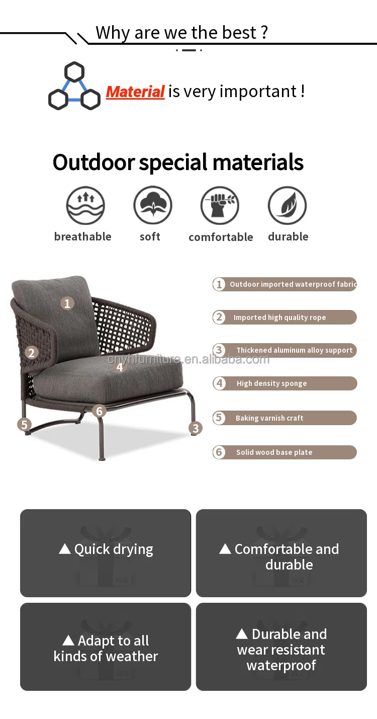 Aluminum Outdoor Loungeset Sectional Muebles De Patio Exterior Outdoor