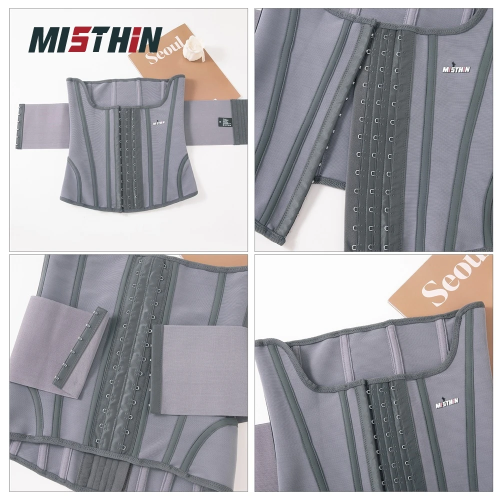 Custom LOGO Purple Full Body Belly Shaping Cincher Corset Wrap Belt Tummy Control Shapewear Waist Trainer Shaper Wear details