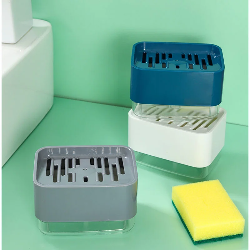 
 Насос Caddy Новый Кухонный 2-в-1 Ручной пресс для чеснока блюдо дозатор жидкого мыла с ABS моющая губка для очистки Hand Free давления caddy  