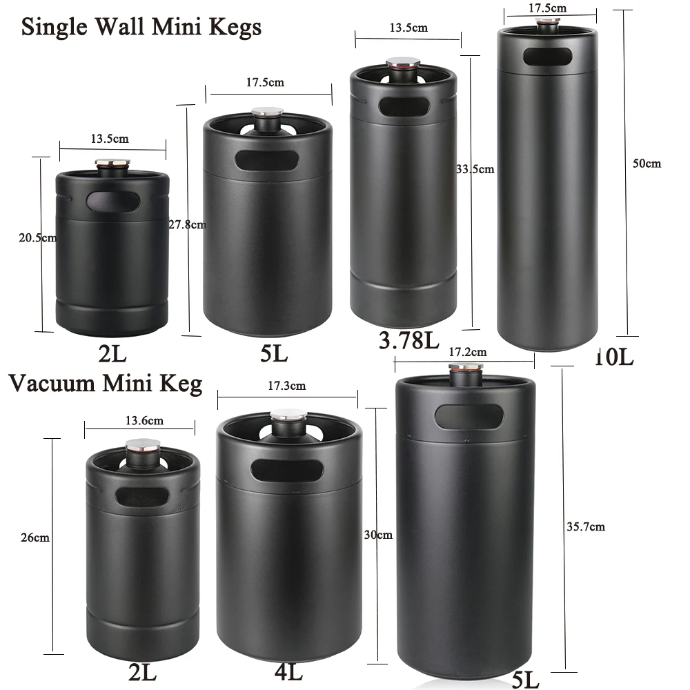 Factory Outlet 2l / 4l / 5l Draft Beer Keg Double Wall Stainless Steel