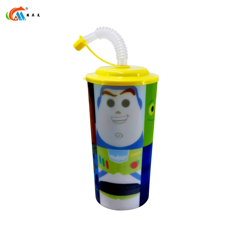 Promotional 360ml Cartoon Water Cup Foldable Plastic  Drink Cup for Bar Party