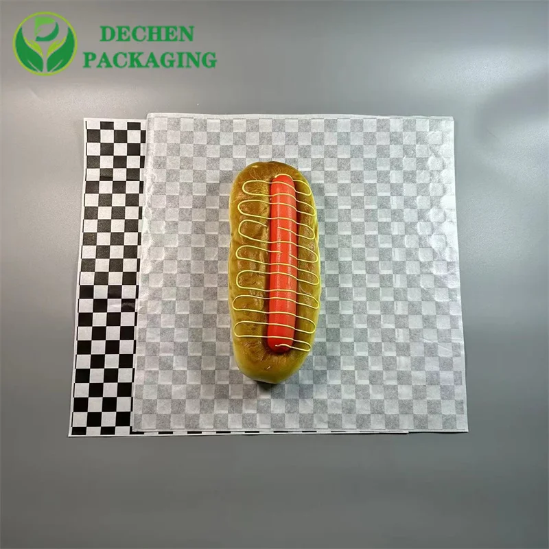 Eco Friendly Food Wrap Waxed Tissue Paper Brown Packaging