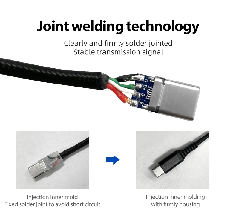 AICase USB C Cable | Fast Charging & Data Sync | 24K Gold-Plated | 3FT, 6FT, Or 10FT | Black