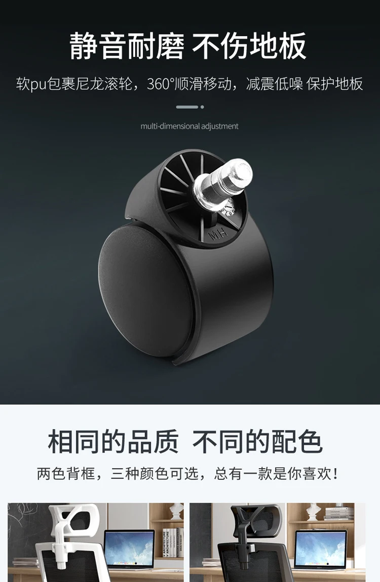 High Quality Executive Ergonomic Mesh Office Chairs With Headrest and Adjustable Armrests Comfortable High Back Swivel Chair