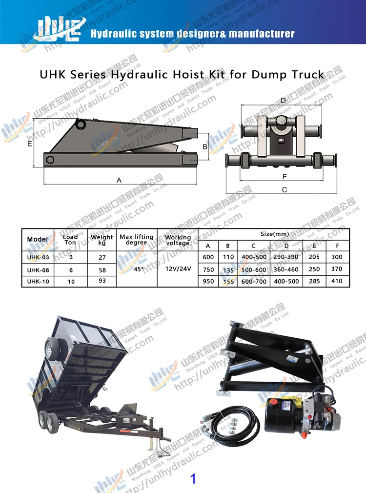 High strength double acting dump truck pump hydraulic cylinder