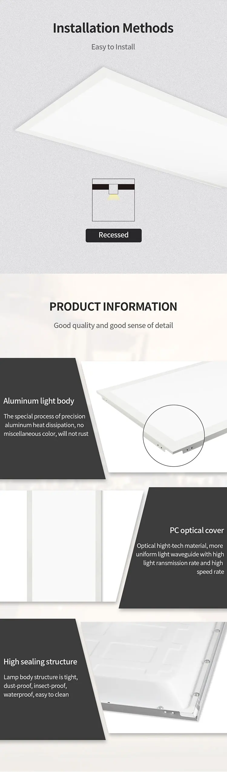 Vichi Etl 2x4ft 2x2ft 600x600 60x60 Frameless Ceiling Panel Lighting