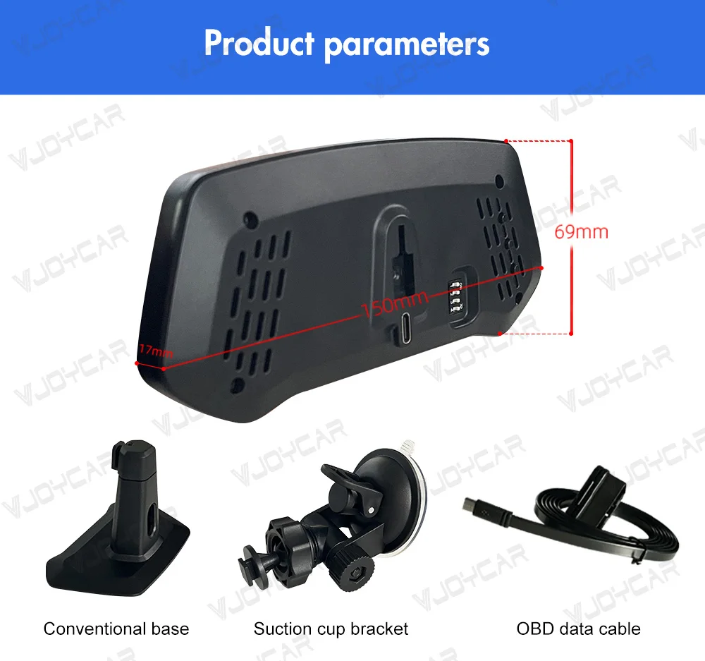 Newest Car Hud OBD GPS Heads Up Display 3 in one TAC02 Door Status RPM Speed Monitoring Car Inclinometer