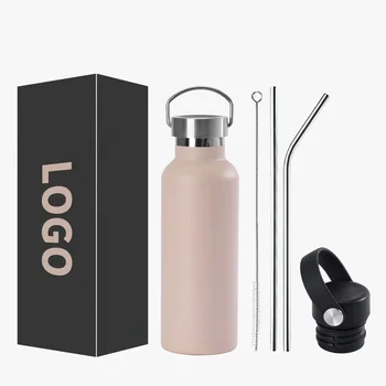 Portable Vacuum Flask Insulated Water Bottle Direct Drinking Stainless Steel Reusable Bottle Drink