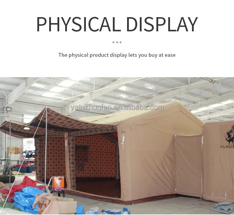 5*6m Qatar Canvas Tent Waterproof Outdoor Traveling Hiking Air Tent