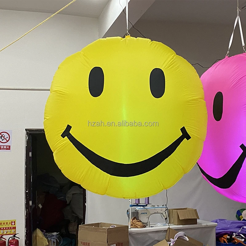 5ft Big Smile Inflatable Lighting for Night Club Ceiling Decoration Advertising Inflatables