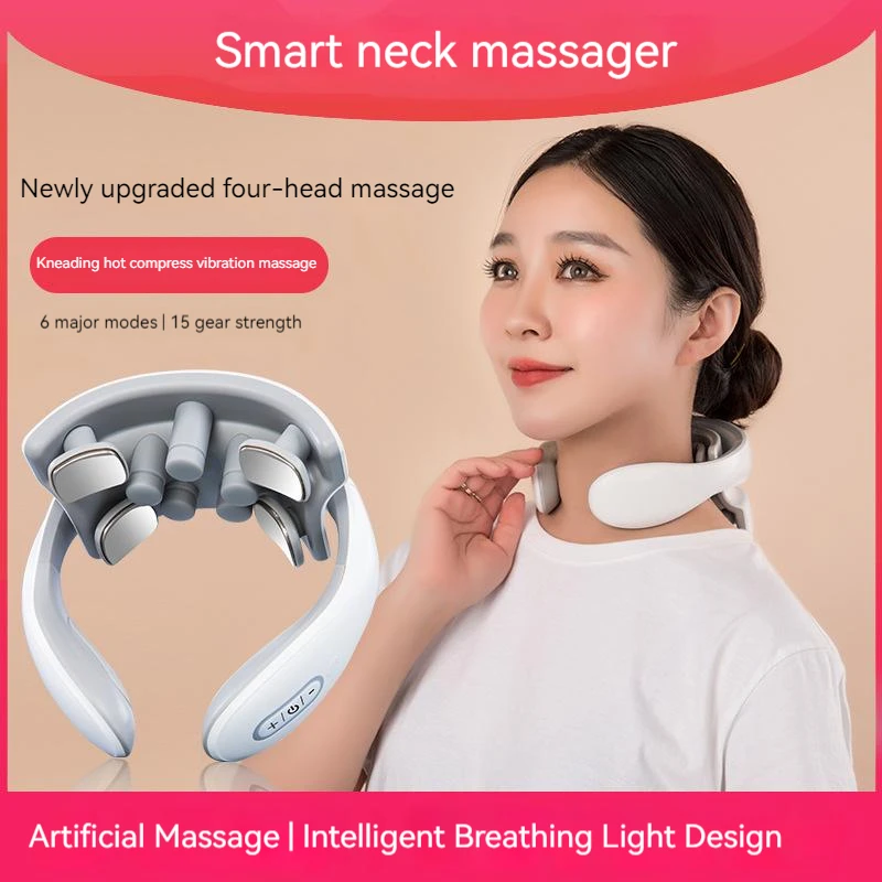 Electric Pulse Magnetic Neck Massager Cervical Vertebra Treatment Shoulder  Relax Necklace Cervical Electrotherapy, Massage Neck, Neck Massager With