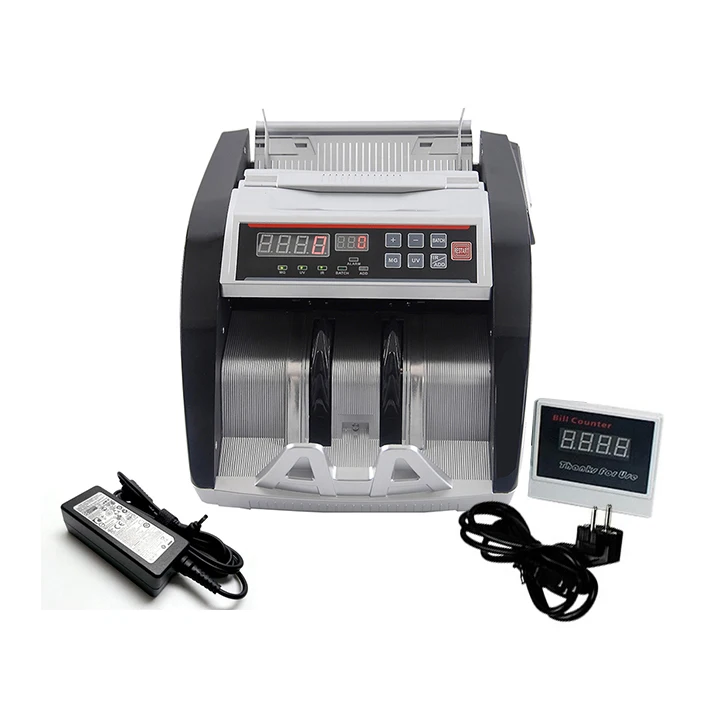 Счетчик денег с перезаряжаемой батареей счетчик банкнот адаптером