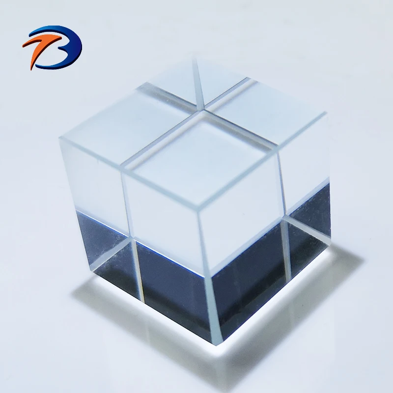 Optical beam spliter cube prism BK7 Quartz VIS UV crystal beamsplitter cube prism