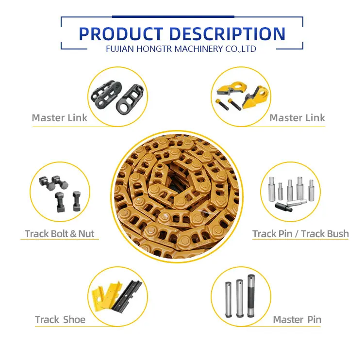 Cat Track Chain Dozer D3-D9G Lubricated Track Link Shoe Group Assy