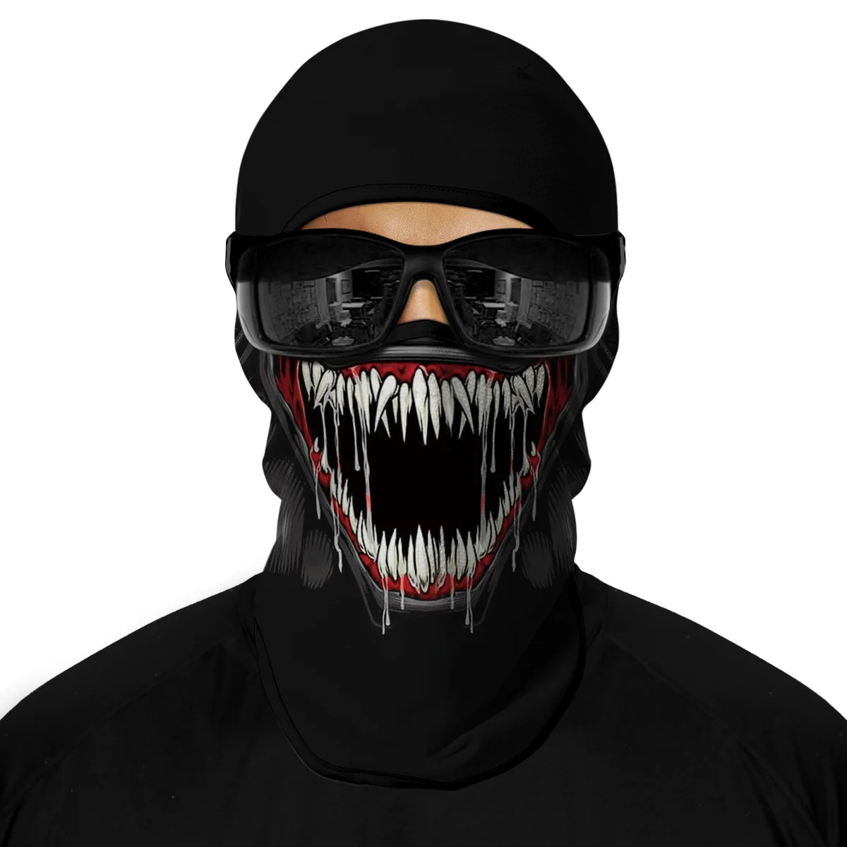 Custom Polyester Ski Masks Design Quick Dry Ice Silk 3D Print Halloween Cosplay Beanie Hat Hip Hop One Holes Full Face Balaclava